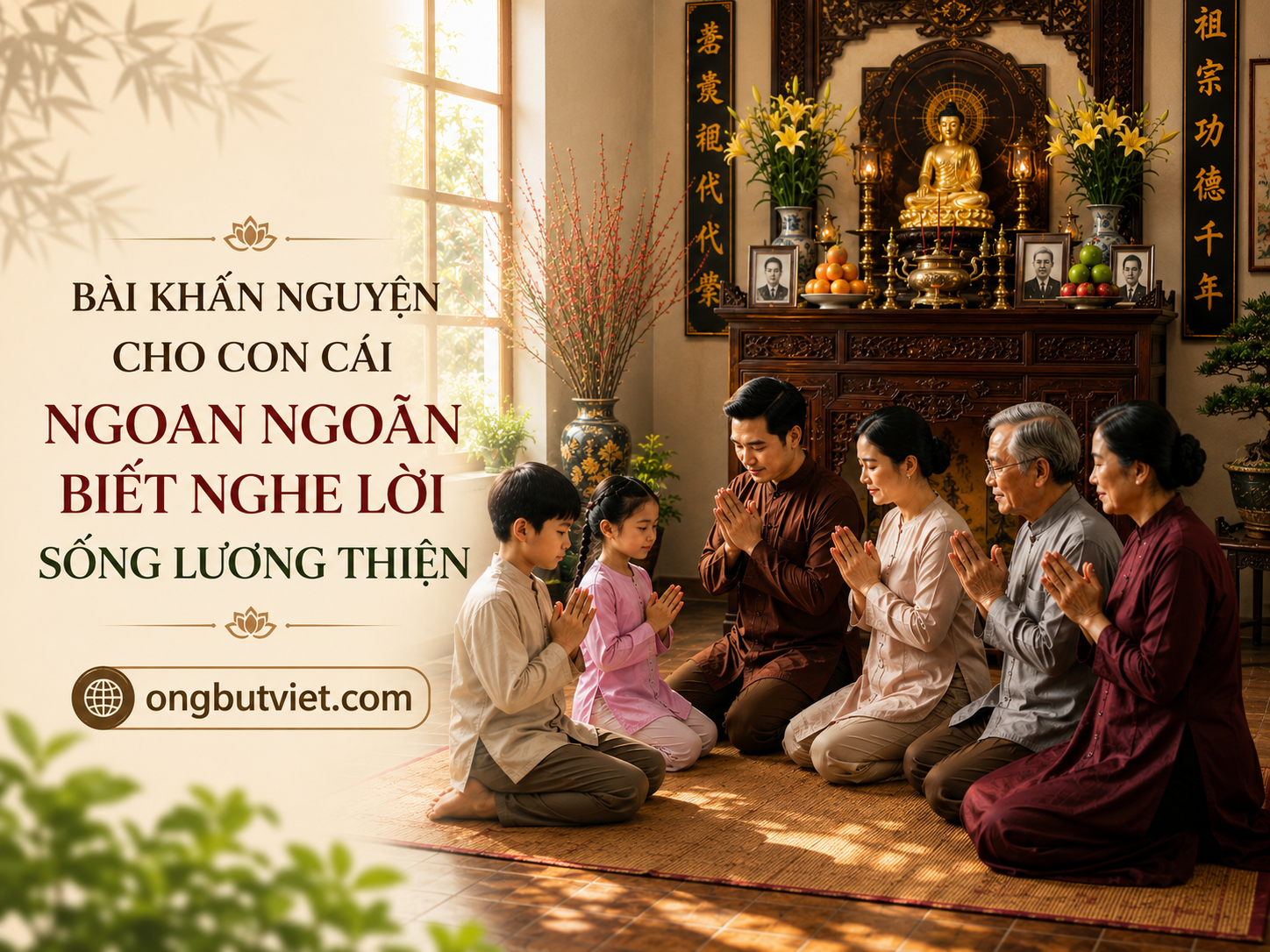BÀI KHẤN NGUYỆN CHO CON CÁI NGOAN NGOÃN BIẾT NGHE LỜI SỐNG LƯƠNG THIỆN
